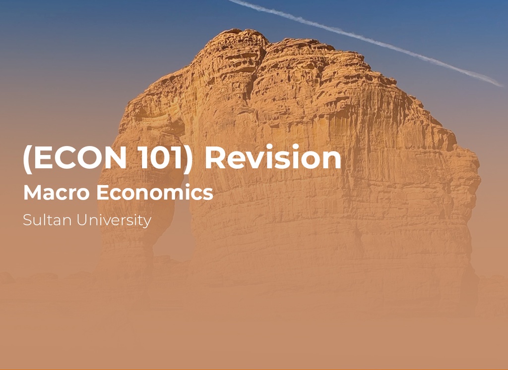 Sultan University Principles of Microeconomics (ECON 101) Revision