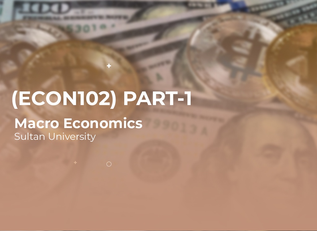 Sultan University Macro Economics (ECON102) Part 1 - Male